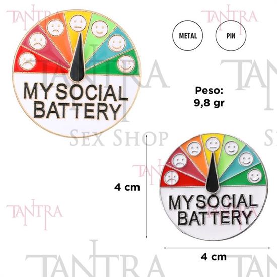 Pin para la ropa Battery Social